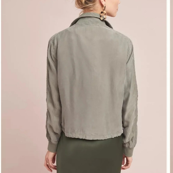 Marrakech Anthropologie Utility Jacket Womens Small Army Green Lightweight Boho - Picture 2 of 12